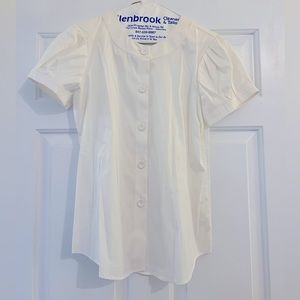 White cap sleeve Theory top. Cute with jeans or work clothes.